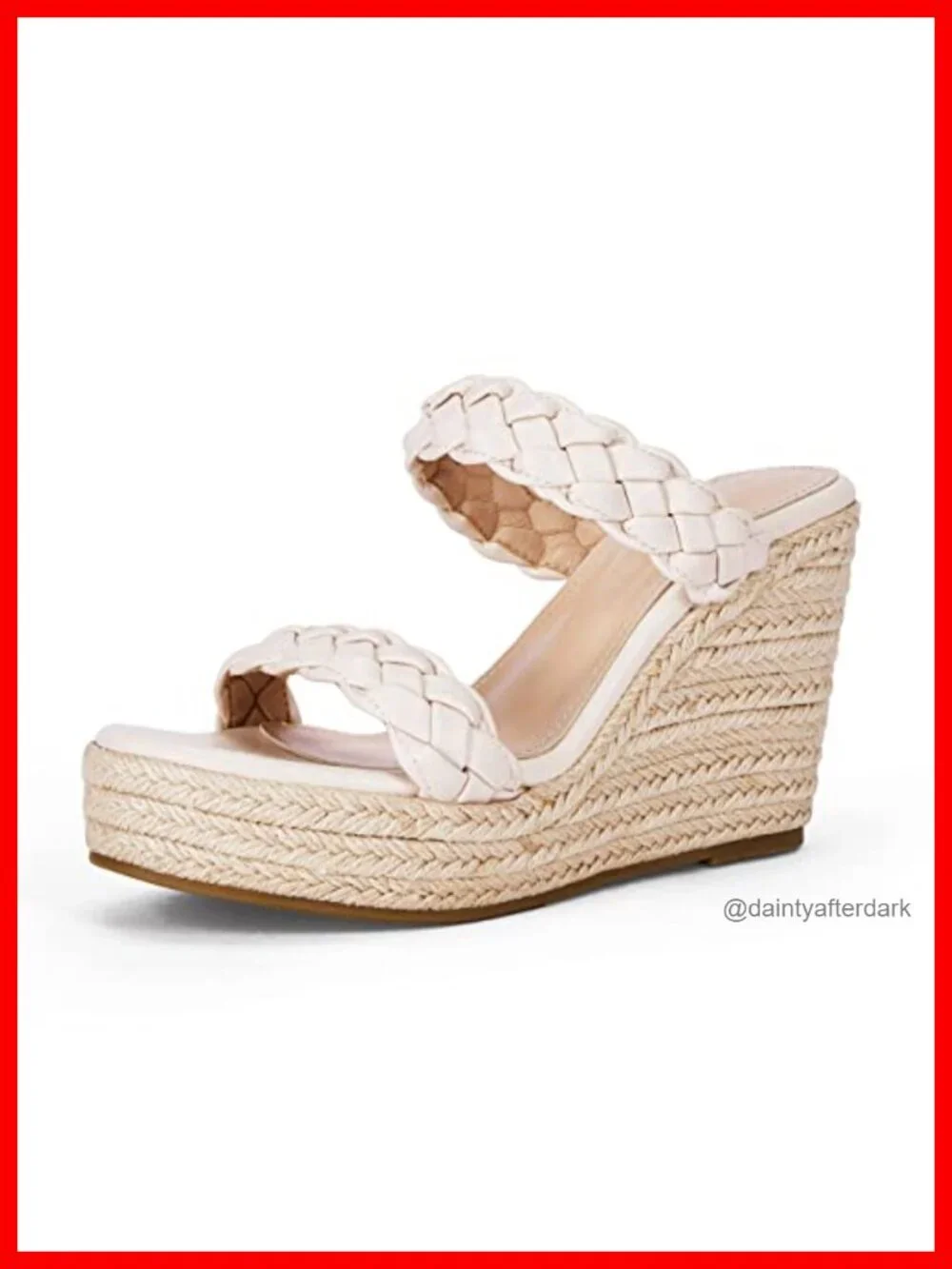 Women's Suede Slide Sandals Espadrilles Woven Wedge Platform